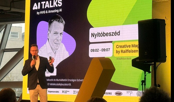 Barabás Tamás a HVG AI Talks szakmai fórumon Barabás Tamás a HVG AI Talks szakmai fórumon